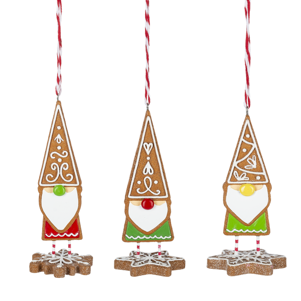 Gingerbread Cookie Gnome Christmas Ornament
