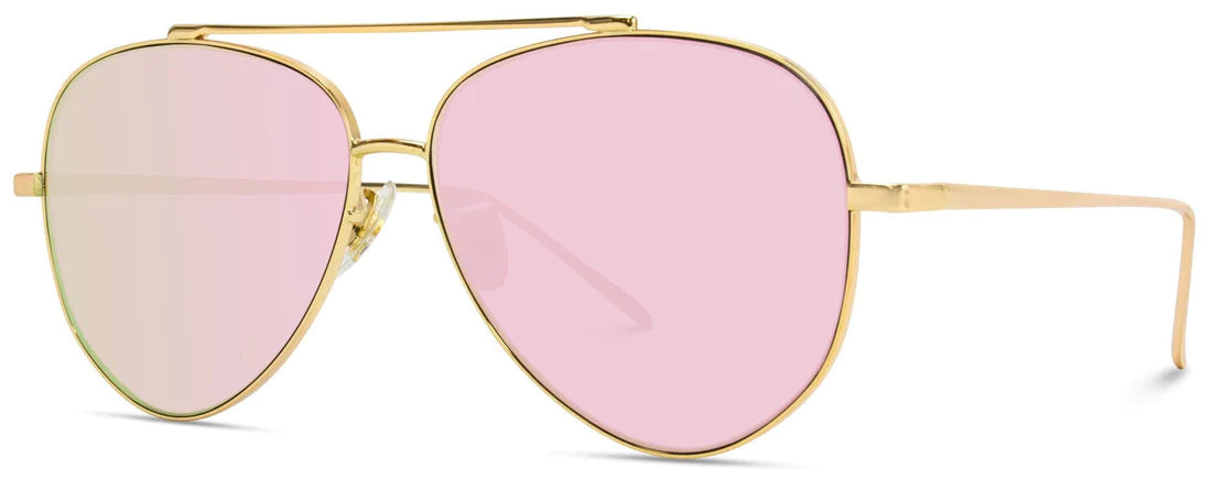 Cambria Gold Frame Pink Lenses