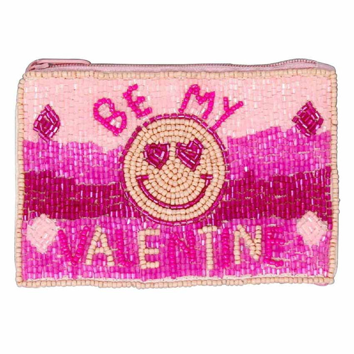 Be My Valentine Beaded Coin Purse