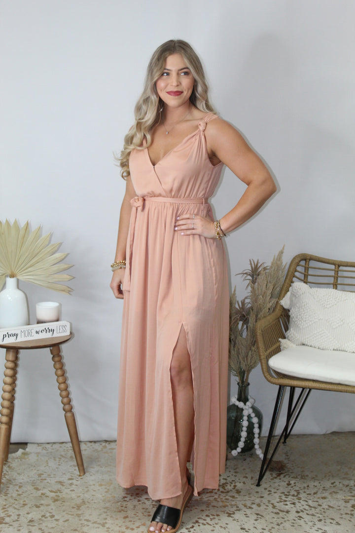 Apricot Surplice Knot Maxi