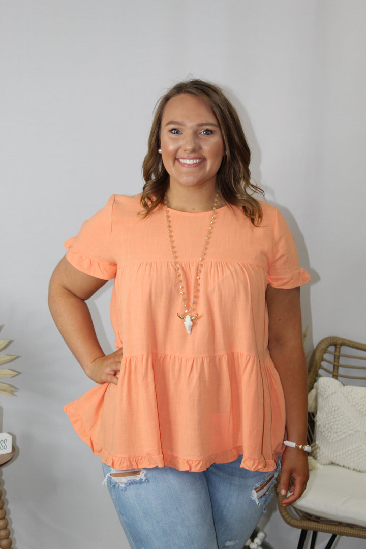 Tangerine tiered top