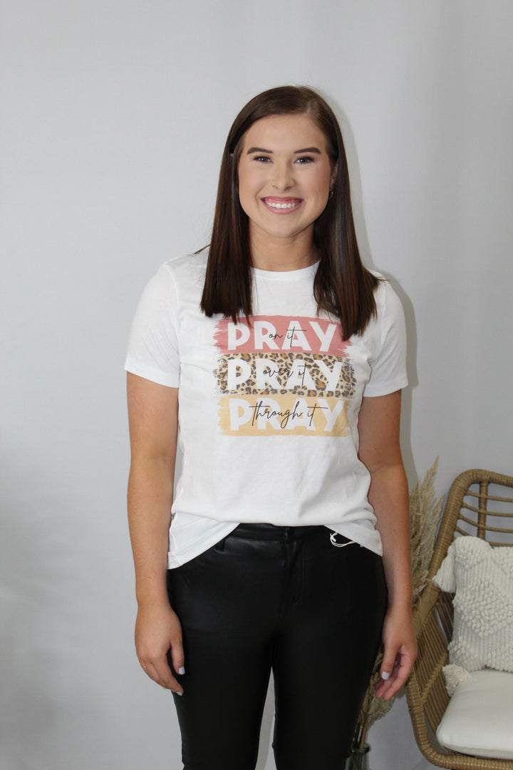 Pray through it Cheetah T Shirt