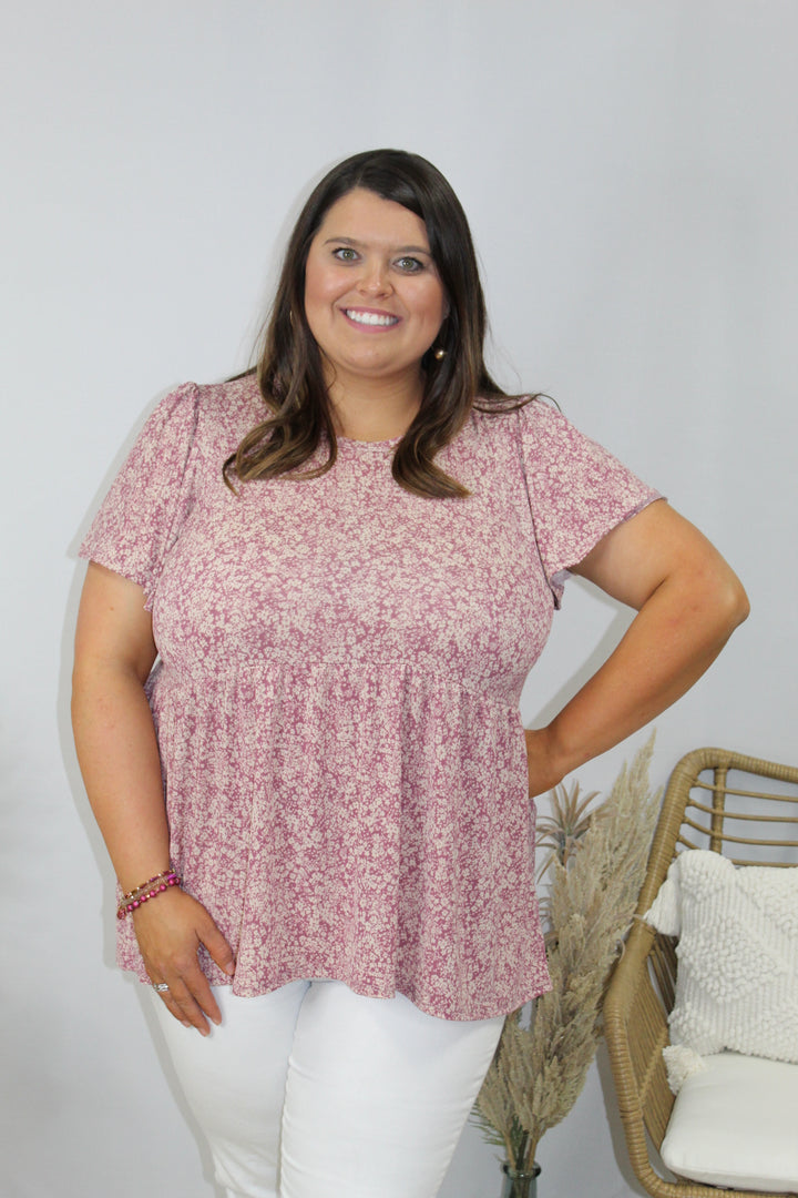 Blush flower top