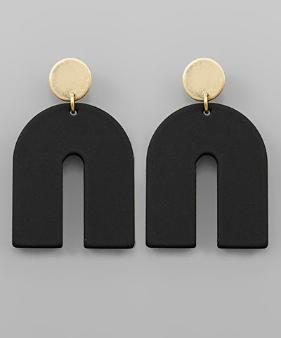Color Arch & Disk Earrings