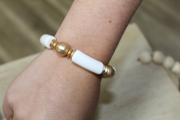 Acrylic Bamboo Stretch Bracelet