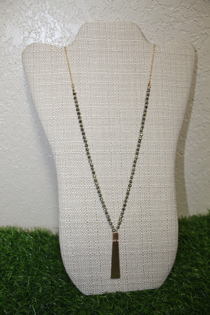 Crystal Chain with Rectangle Necklace