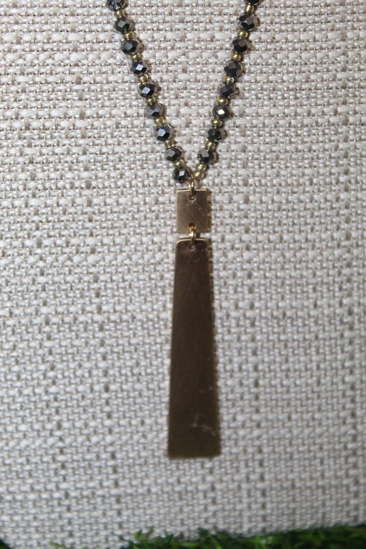 Crystal Chain with Rectangle Necklace
