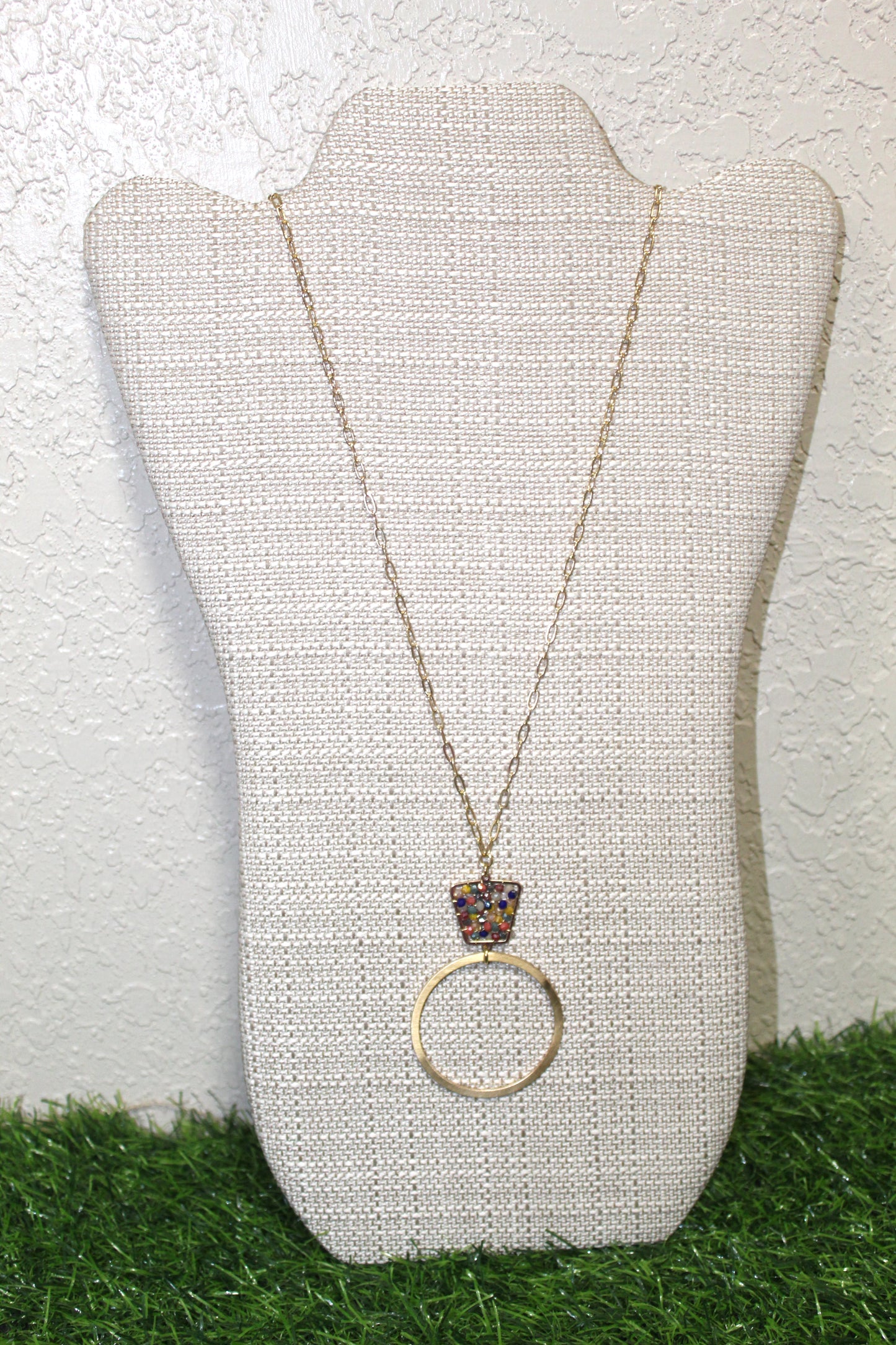 Necklace with Crystal Circle