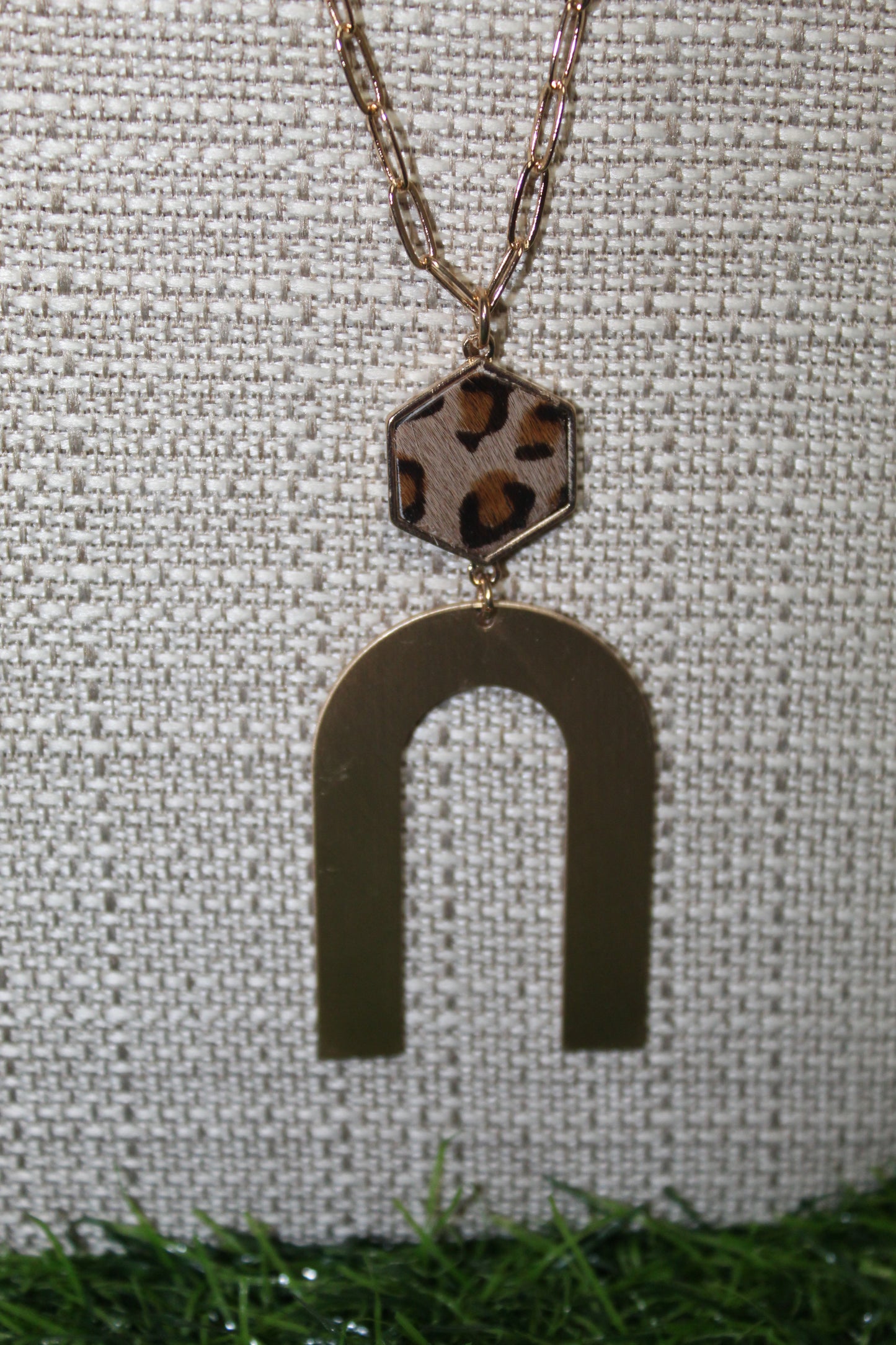 Cheetah U Shaped Necklace
