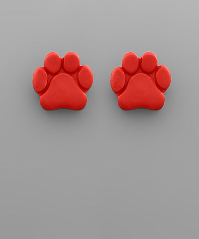 Clay Paw Earrings