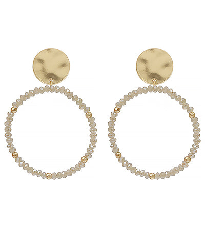 Beaded Circle Earrings