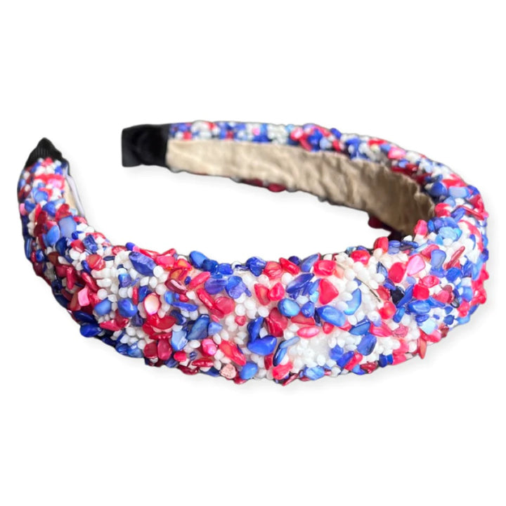 Red, White, and Blue Stone Headband