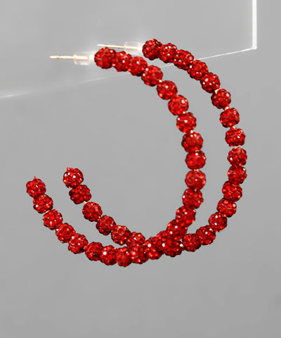 Fireball Open Hoop Earrings