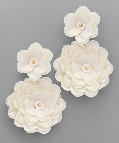Sequin Flower Earrings