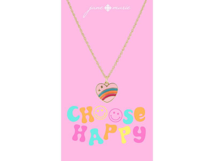 Girls Choose Happy Heart Necklace