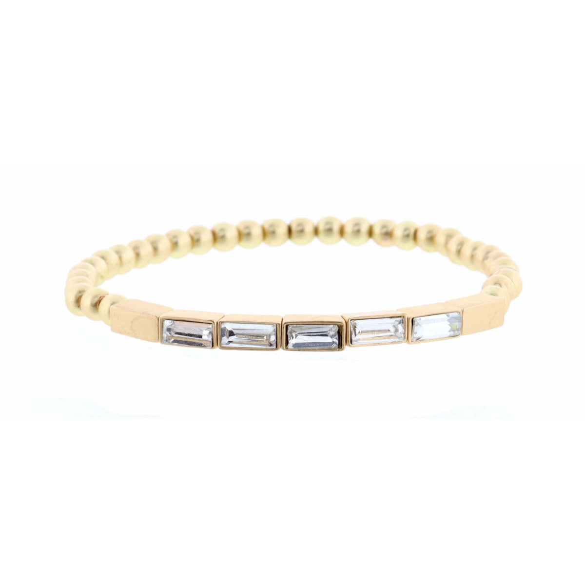 Gold Bars with Crystal Inlay Bracelet