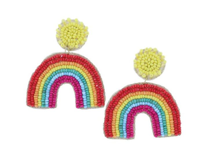 Rainbow Seed Bead Earrings