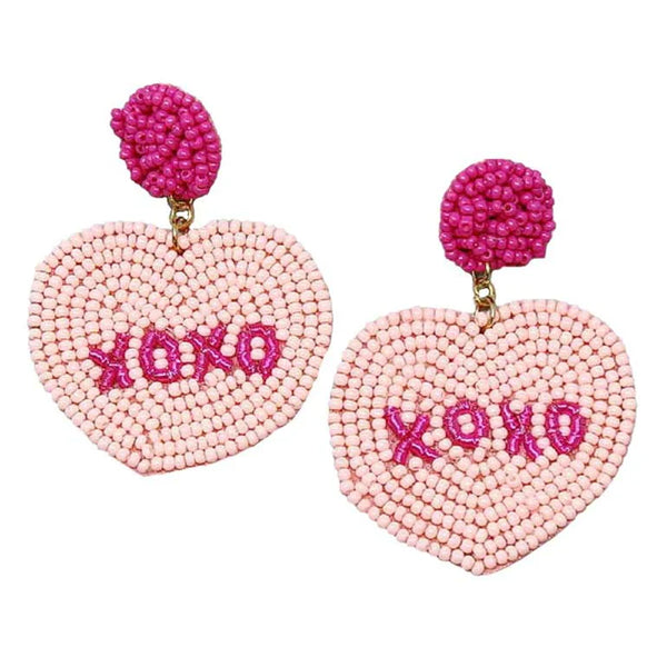 XOXO Heart Earrings