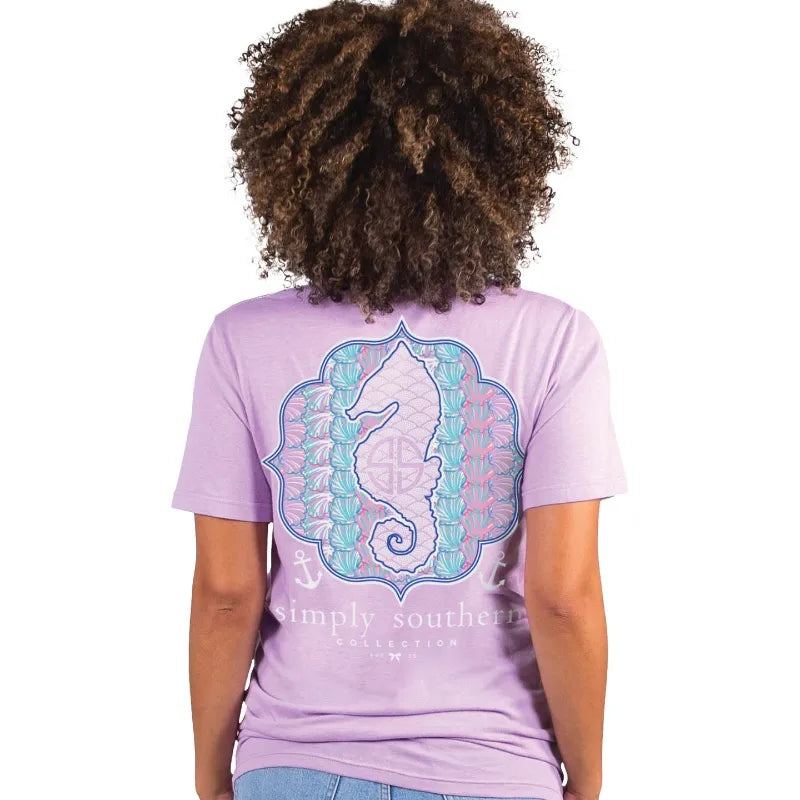 Purple Seahorse Soft T-shirt