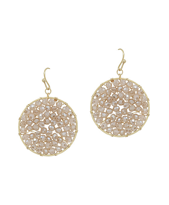 Round Glass Wired Earring