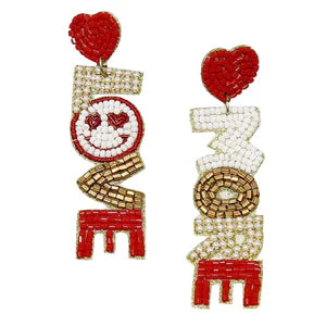 Red & Gold Love More Earrings