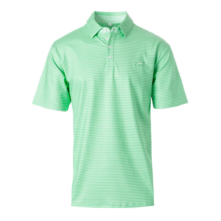 Men's Seafoam Green Stripe Polo