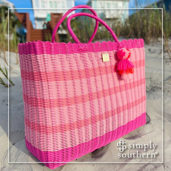 Pink Stripe Key Largo Tote